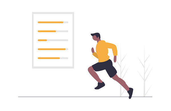 Visuel d'un runner réalisant un défi sportif